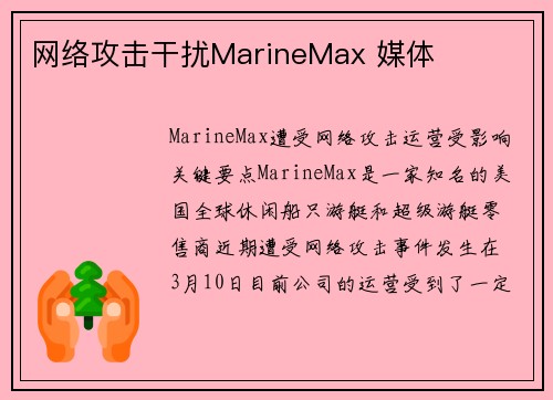 网络攻击干扰MarineMax 媒体